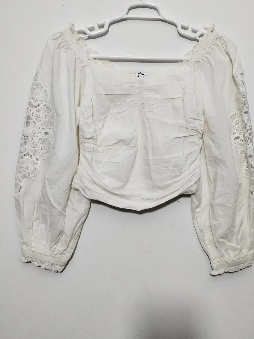 Sam Edelman Stevie Laced Long Sleeve Blouse Women's M Peasant Boho - Picture 4 of 8